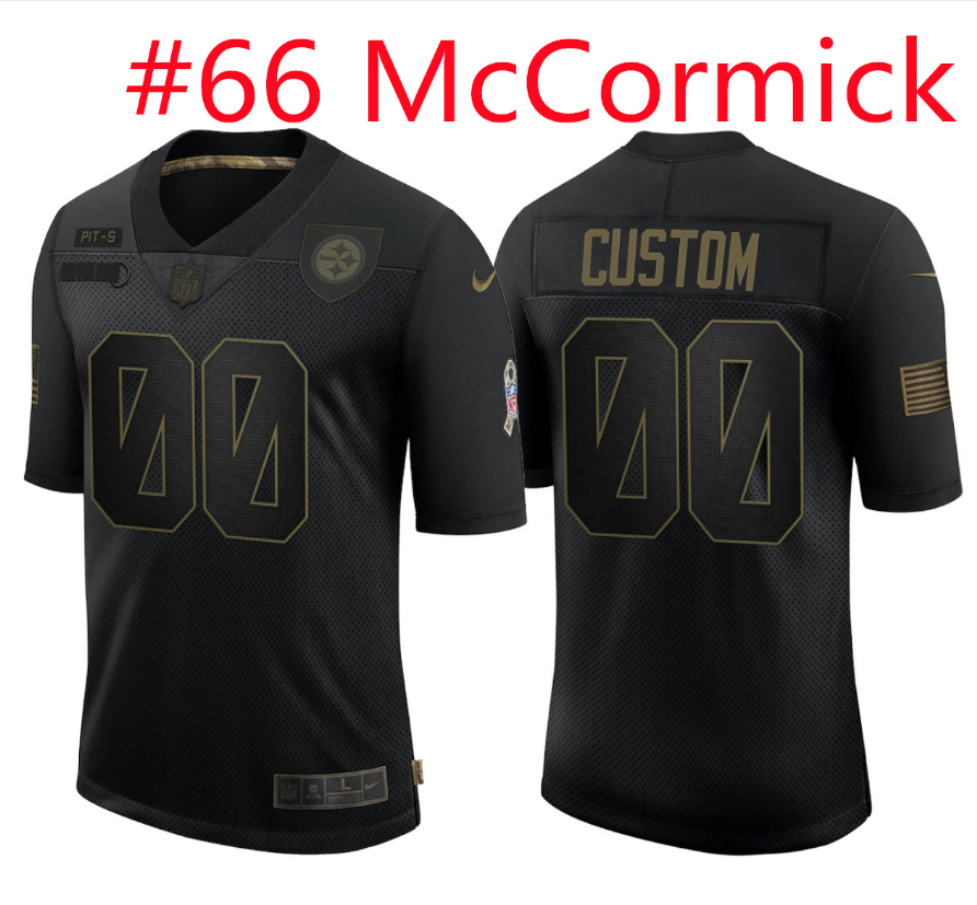 Men's Pittsburgh Steelers #66 Mason McCormick 2020 Black Salute To Service Limited Stitched Jersey