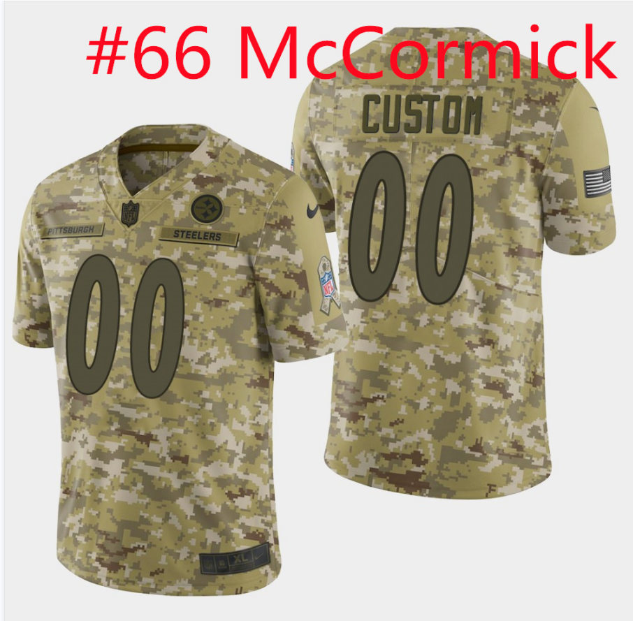 Men's Pittsburgh Steelers #66 Mason McCormick Camo Salute To Service NFL Stitched Limited Jersey1