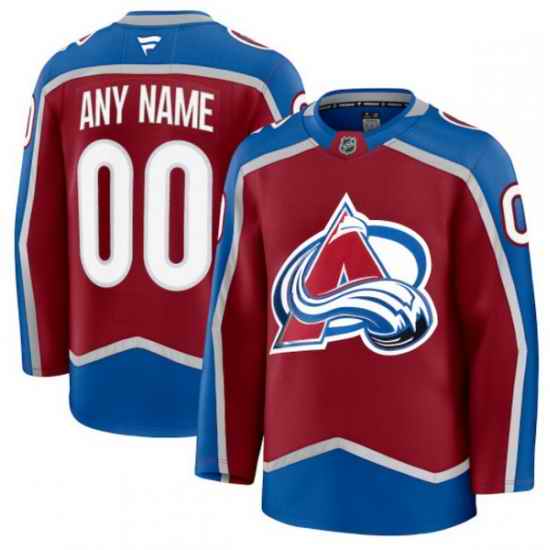 Men Women Youth Colorado Avalanche Fanatics Home Premium Custom Jersey Burgundy