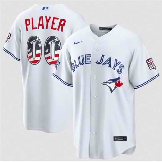 Men Toronto Blue Jays Active Player Custom White 2026 All Star Edition Stars   Stripes Stadium Pick A Player Stitched Baseball Jersey