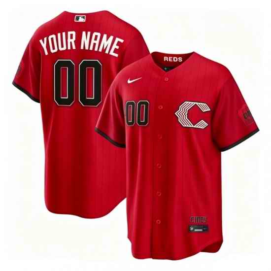 Men Cincinnati Reds Nike Red 2026 City Connect Stadium Custom Jersey