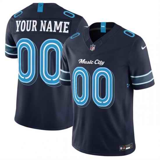 Men Tennessee Titans Active Player Custom Navy 2026 F U S E   Music City  Rivalries Collection Limited Stitched Football Jersey