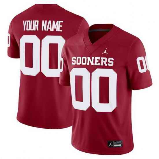 Men Oklahoma Sooners Active Player Custom Red Stitched Football Jersey