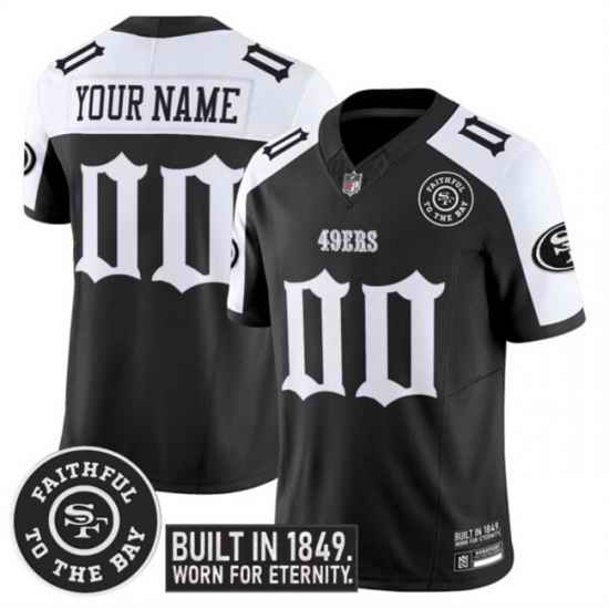 Men San Francisco 49ers Active Player Custom Black Alternate F U S E   Fog City Gothic Edition  Vapor Limited Stitched Football Jersey