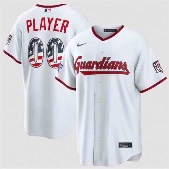 Men Cleveland Guardians Active Player Custom White 2026 All Star Edition Stars   Stripes Stadium Pick A Player Stitched Baseball Jersey