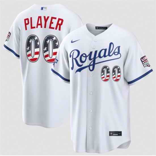 Men Kansas City Royals Active Player Custom White 2026 All Star Edition Stars   Stripes Stadium Pick A Player Stitched Baseball Jersey