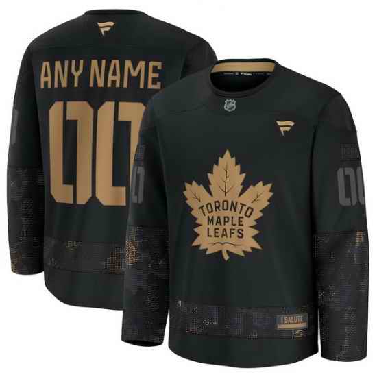 Men Women Youth Toronto Maple Leafs Fanatics Black 2024 Military Appreciation Custom Practice Jersey