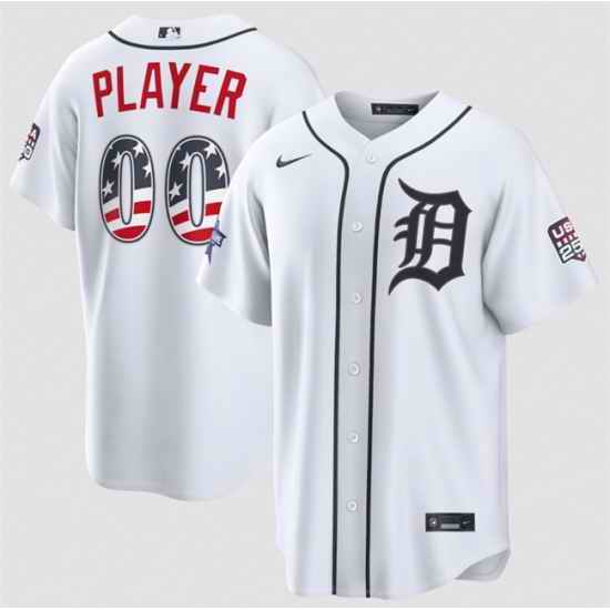 Men Detroit Tigers Active Player Custom White 2026 All Star Edition Stars   Stripes Stadium Pick A Player Stitched Baseball Jersey