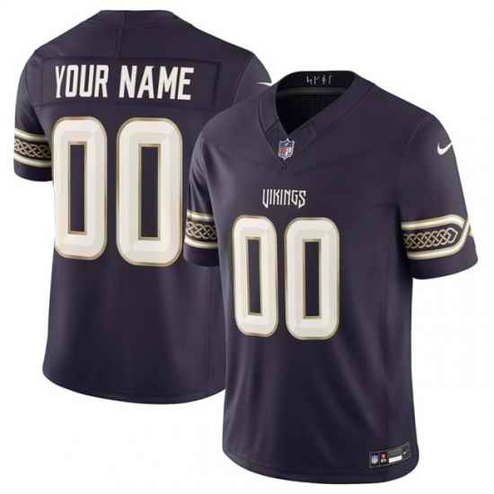 Men Minnesota Vikings Active Player Custom Deep Purple 2026 F U S E  Rivalries Collection Limited Stitched Football Jersey