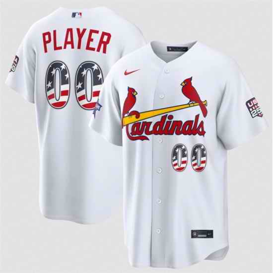 Men St Louis Cardinals Active Player Custom White 2026 All Star Edition Stars  Stripes Stadium Pick A Player Stitched Baseball Jersey