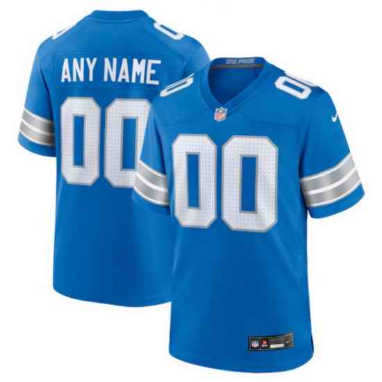 Men Women Youth Detroit Lions Blue 2025 F U S E Vapor Limited Stitched Custom Game Jersey