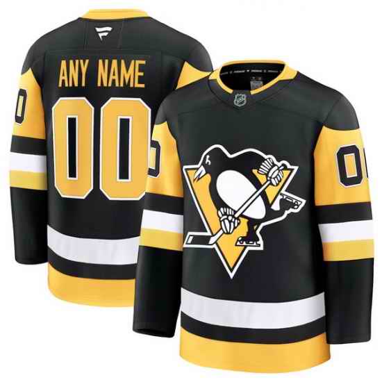 Men Women Youth Pittsburgh Penguins Fanatics Black Home Premium Custom Jersey