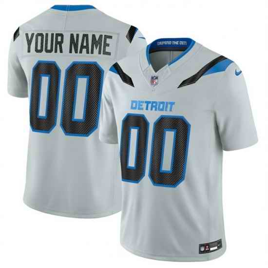 Men Detroit Lions Active Player Custom Silver 2026 F U S E  Rivalries Collection Limited Stitched Football Jersey