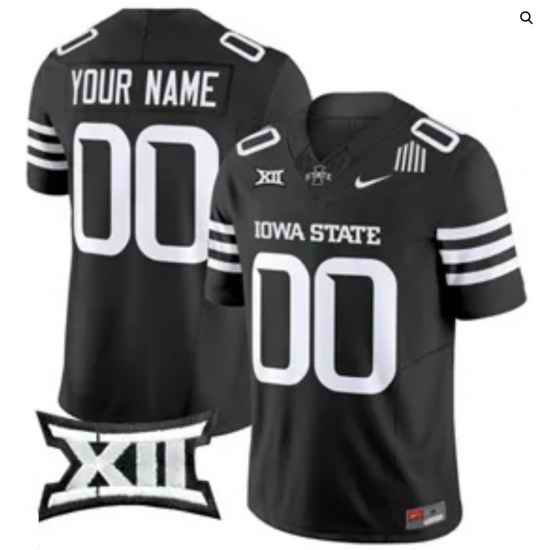 Custom Iowa State Cyclones Jersey Black