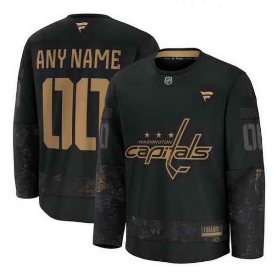 Men Women Youth Washington Capitals Custom Black 2024 Military Appreciation Stitched Hockey Jersey