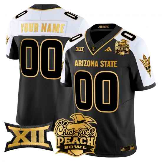 Men Women Youth Arizona State Sun Devils 2025 Peach Bowl Gold Vapor Limited Custom Jersey V2 All Stitched Aternate
