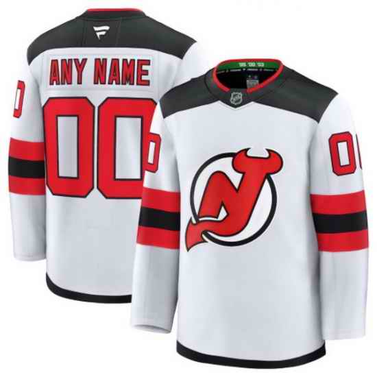 Men Women Youth New Jersey Devils Fanatics Away Premium Custom Jersey White