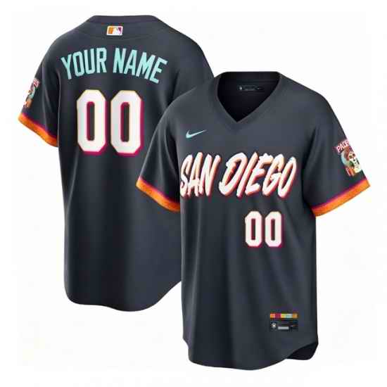 Men San Diego Padres Nike Obsidian 2026 City Connect Stadium Custom Jersey