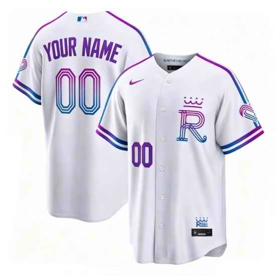 Men Kansas City Royals Nike White 2026 City Connect Stadium Custom Jersey