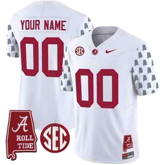 Men Women Youth Alabama Crimson Tide Vapor Limited Custom Jersey Alabama State Style All Stitched White
