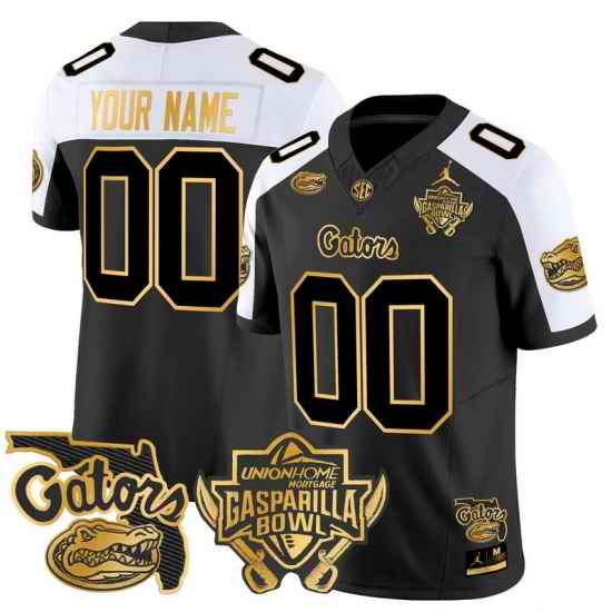 Men Women Youth Florida Gators 2024 Gasparilla Bowl Patch Gold Vapor Limited Custom Jersey All stitched Alternate