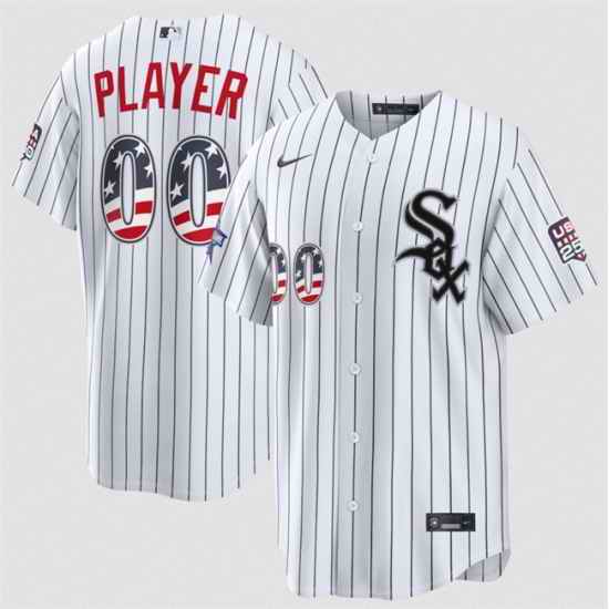 Men Chicago White Sox Active Player Custom White 2026 All Star Edition Stars   Stripes Stadium Pick A Player Stitched Baseball Jersey