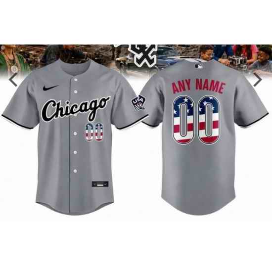 Men Women Youth Chicago White Sox Fouth Of July Custom Jersey