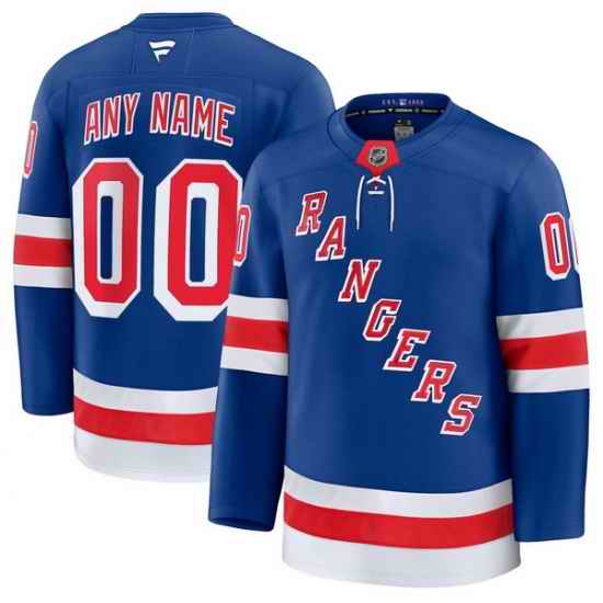 Men Women Youth New York Rangers Fanatics Royal Home Premium Custom Jersey