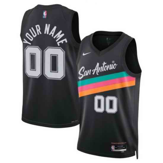 San Antonio Spurs Nike Unisex 2025 2026 City Edition Swingman Custom Jersey Black
