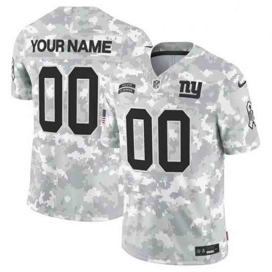 Men New York Giants Active Player Custom 2024 F U S E Arctic Camo Salute To Service Limited Stitched Football Jersey