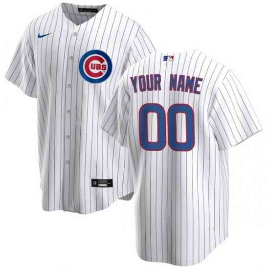 Men Women Youth Toddler CHICAGO CUBS Custom Stitched Jersey White Strips