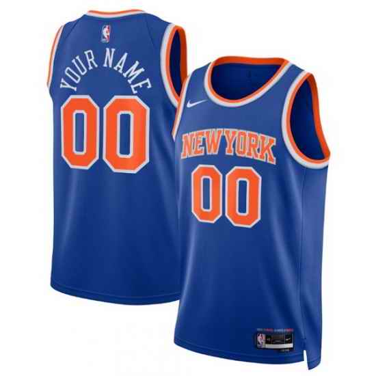 Men Women Youth Toddler NEW YORK KNICKS Custom Nike NBA Stitched Jersey Blue