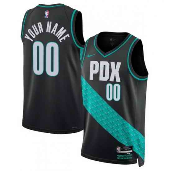 Portland Trail Blazers Nike Unisex 2025 2026 City Edition Swingman Custom Jersey Black