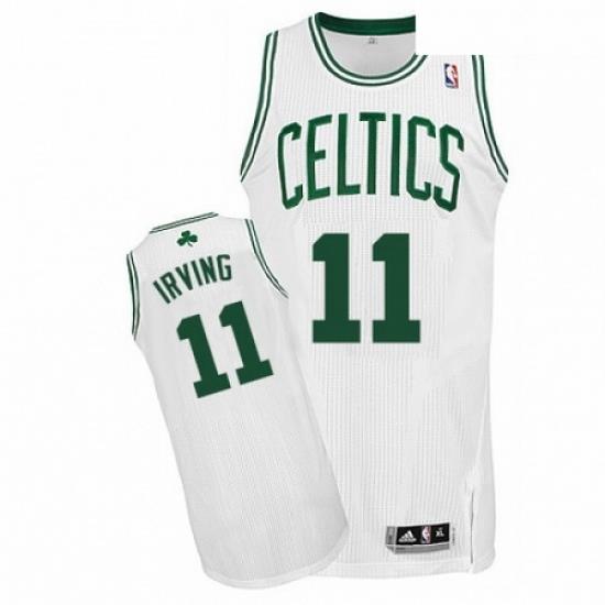 Mens Adidas Boston Celtics 11 Kyrie Irving Authentic White Home NBA Jersey