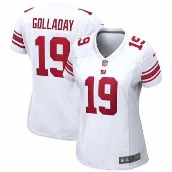 Women Nike New York Giants 19 Kenny Golladay White Stitched NFL Vapor Untouchable Limited Jersey