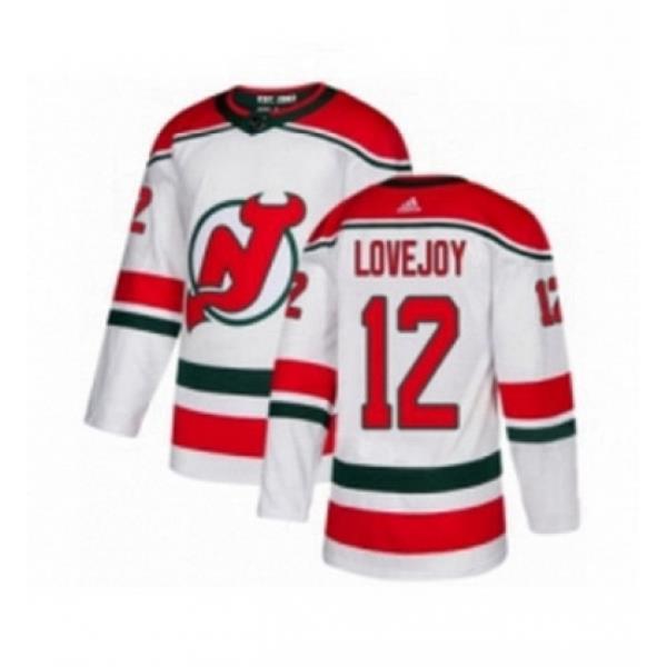 Mens Adidas New Jersey Devils 12 Ben Lovejoy Premier White Alternate NHL Jersey