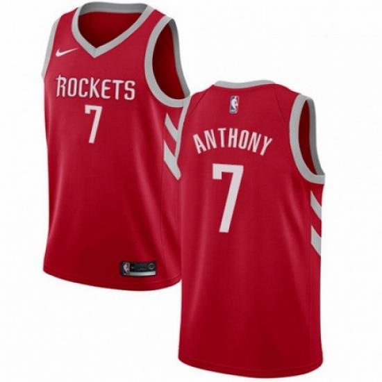 Mens Nike Houston Rockets 7 Carmelo Anthony Swingman Red NBA Jersey Icon Edition