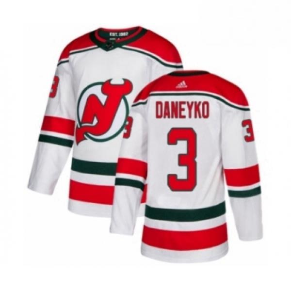 Mens Adidas New Jersey Devils 3 Ken Daneyko Authentic White Alternate NHL Jersey