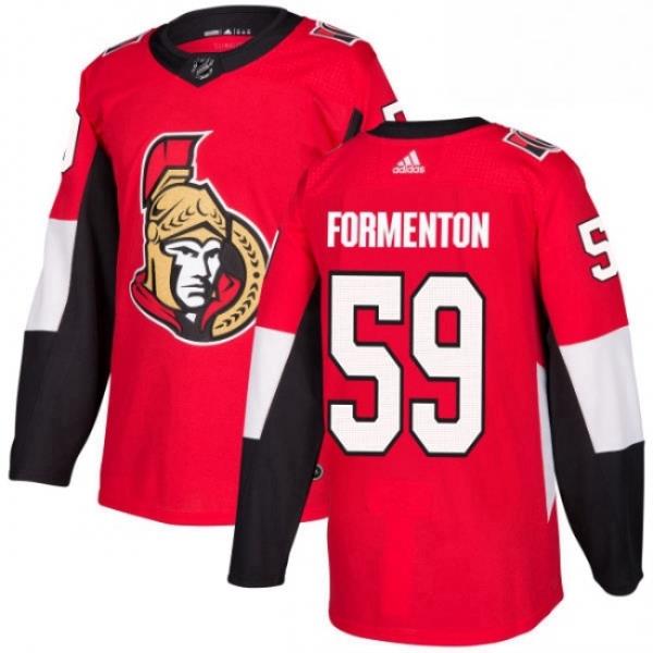 Mens Adidas Ottawa Senators 59 Alex Formenton Authentic Red Home NHL Jersey