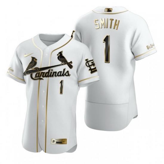 St. Louis Cardinals 1 Ozzie Smith White Nike Mens Authentic Golden Edition MLB Jersey