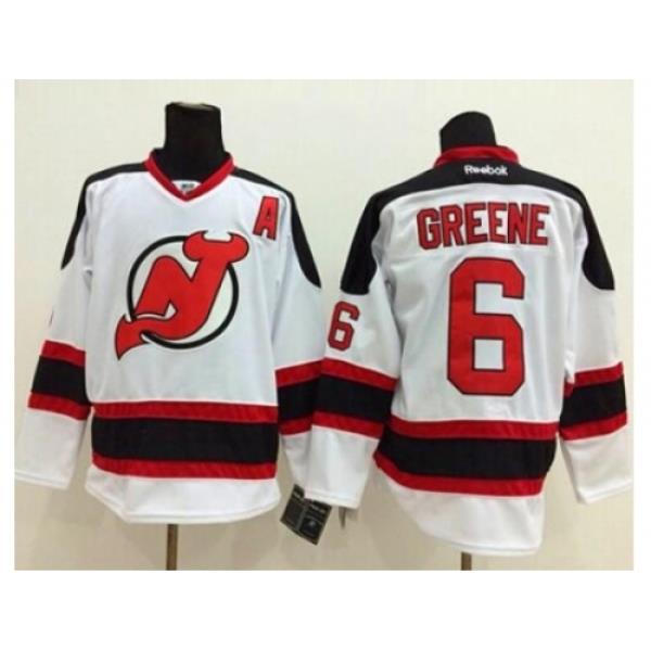 New Jersey Devils #6 Andy Greene White Stitched NHL Jersey