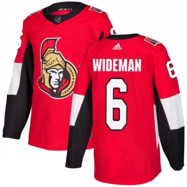 Mens Adidas Ottawa Senators 6 Chris Wideman Authentic Red Home NHL Jersey