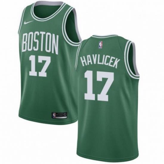 Mens Nike Boston Celtics 17 John Havlicek Swingman GreenWhite No Road NBA Jersey Icon Edition