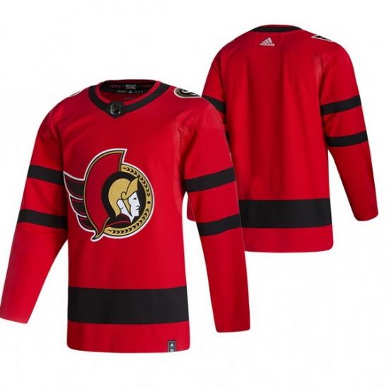 Men Ottawa Senators Blank Red Adidas 2020 21 Reverse Retro Alternate NHL Jersey