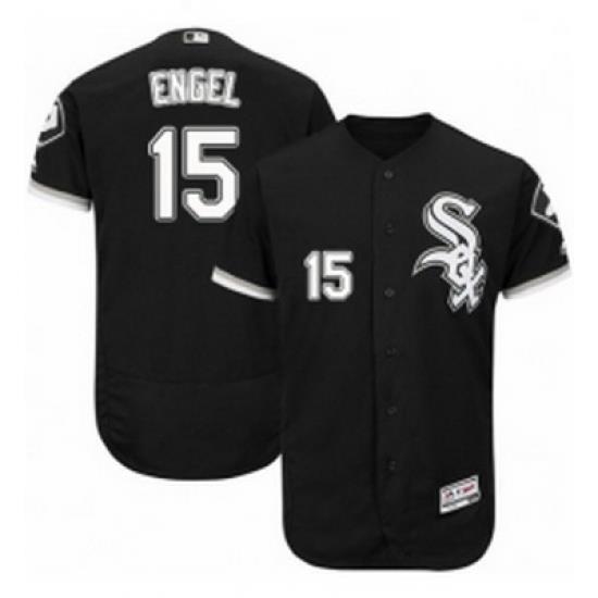 Mens Majestic Chicago White Sox 15 Adam Engel Black Alternate Flex Base Authentic Collection MLB Jersey