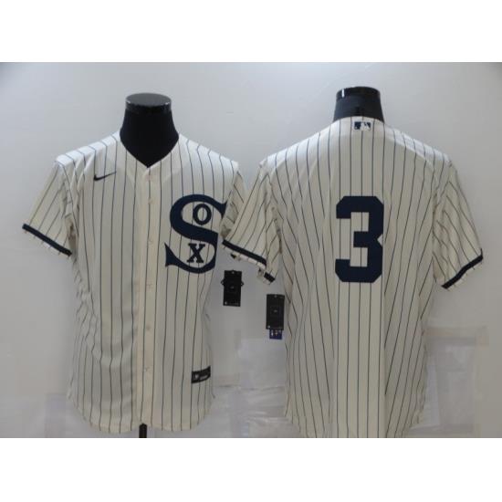 Men Chicago White Sox 3 Harold Baines Cream Elite 2021 Field of Dreams Jersey