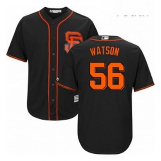 Youth Majestic San Francisco Giants 56 Tony Watson Authentic Black Alternate Cool Base MLB Jersey