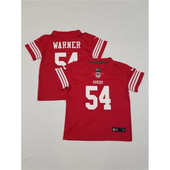 Toddlers San Francisco 49ers 54 Fred Warner Red Vapor Untouchable Stitched Football Jersey