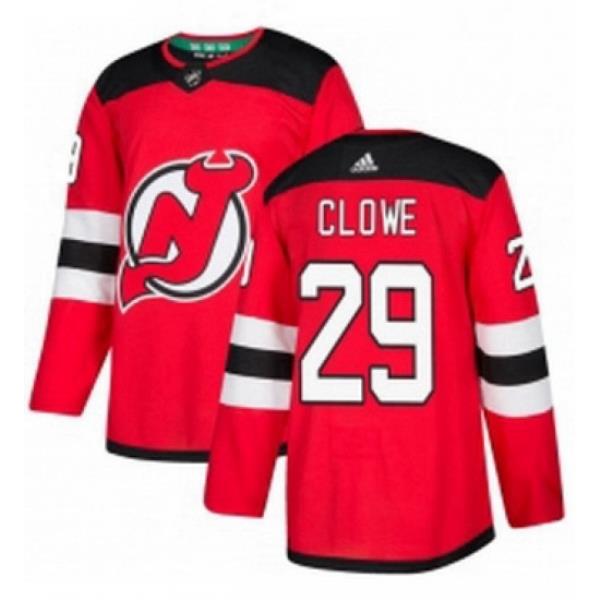 Mens Adidas New Jersey Devils 29 Ryane Clowe Premier Red Home NHL Jersey