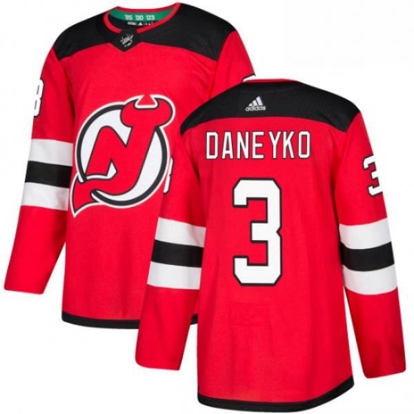 Mens Adidas New Jersey Devils 3 Ken Daneyko Authentic Red Home NHL Jersey